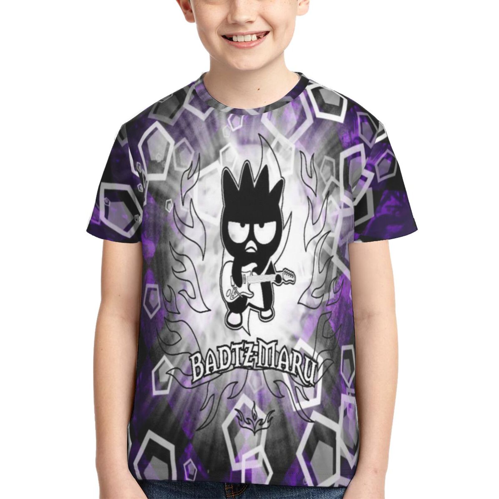 Kids Badtz Maru Shirts 3D Printing Cartoon T Shirt Casual Top Summer Short Sleeve Novelty Tee for Boys Girls